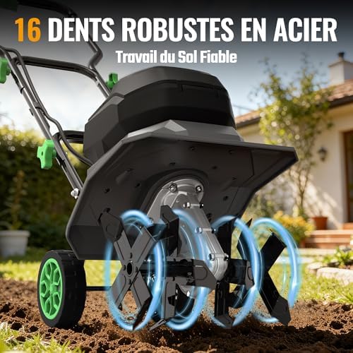 X Motobineuse Électrique sans Fil 40V avec 2 Batteries 4000 mAh