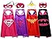Asgift Comics Cartoon Dress Up Costumes 4 Pcs Satin Capes with Felt Masks for girls