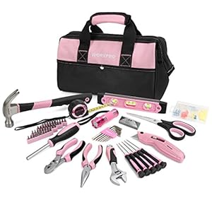 10. WORKPRO 75-piece Pink Ladies’ Tool Set