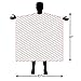 Mane Caper Barber Cape with Crown Design-Professional Nylon Salon Cape Has Perfect Fit Because Of The Snap Closure Excellent for Cutting Hair at Home, Barbershop or Hair Salon
