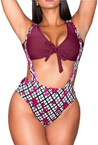 Dreamsoar Womens Plus Size Pattern Printed two-piece Swimwear Swimsuit XXL Black