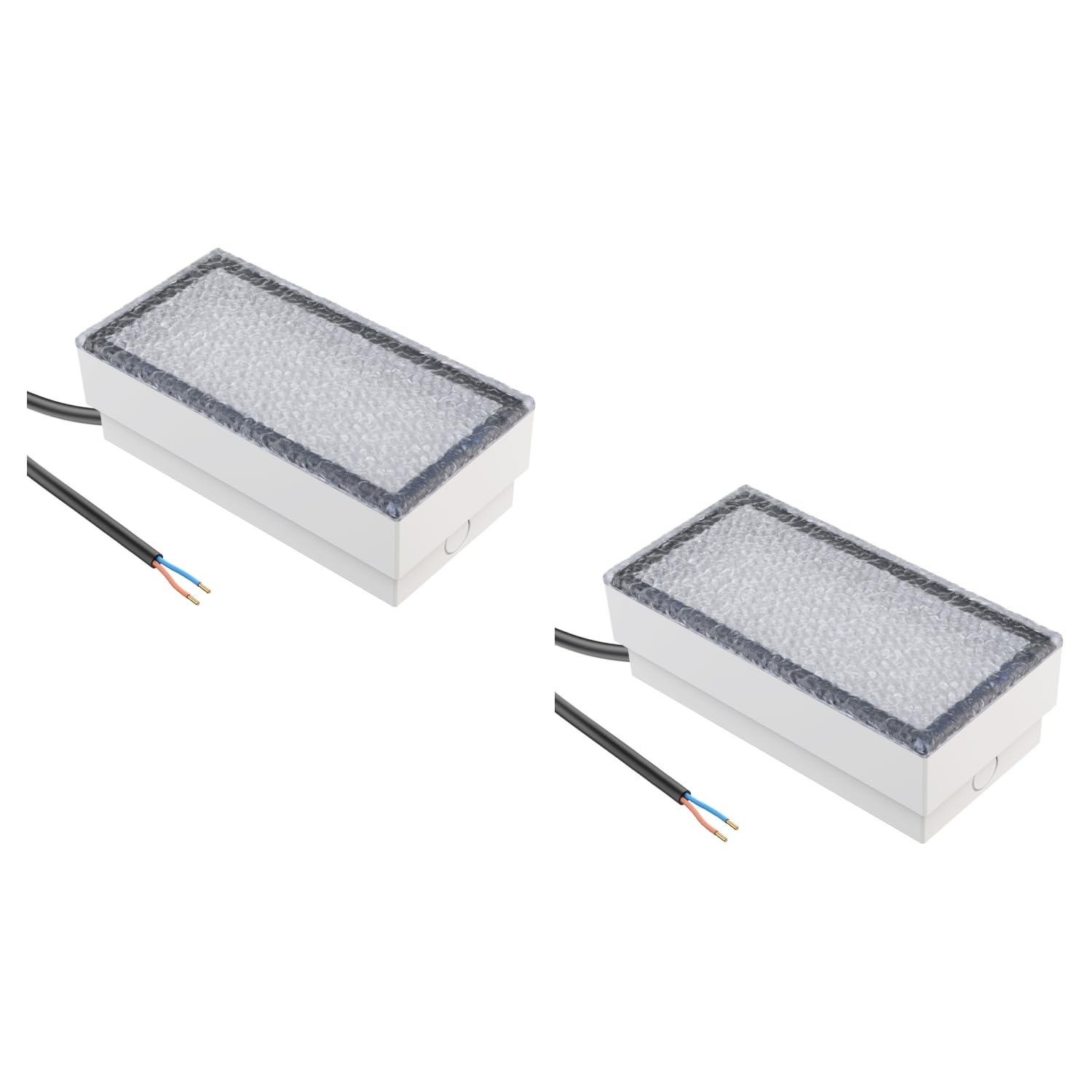 ledscom.de 2 LED Paving Stone Ground recessed Light CUS for Outdoors, IP67, Angular, 20 x 10cm, 2.9 W, 228lm, Cool White