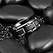 King Will Classic Mens 8mm Black Plated Tungsten Carbide Wedding Band Brick Pattern Brushed Finish