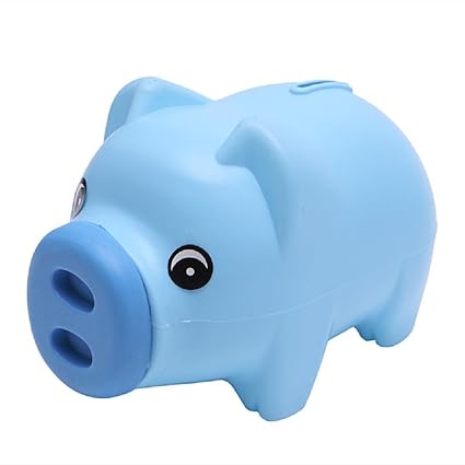 Blue Pig Piggy Bank Children Toys Bank Boys Girls Coin Money Cash Saving Box For Kids Teens Adults Savings - 