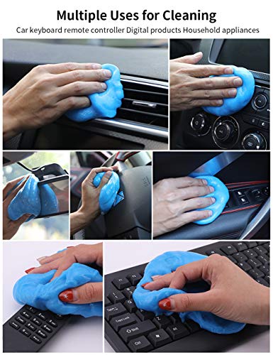 Sendida Car Cleaning Putty Detailing Glue - Auto Interior Cleaner Kit Gel Putty Slime Detailing Mud Dust Set for PC Tablet Laptop Keyboards Car Vents Cleaner Goop - Thumbnail 3