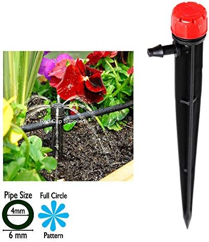 Hortafix Micro Sprinkler Full Circle PK10 - Red Cap