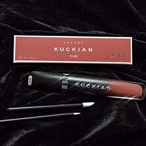 SIMI - Lasting Peach Coral Lipstick Matte (Very Natural & Flattering) - Liquid Velvet Supremé by Kuckian - Vitamin E, Cruelty Free, Matte Lipstick, Vegan, Long Lasting - Thumbnail 2