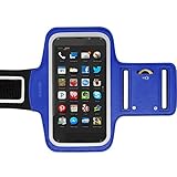 KHOMO Amazon Fire Phone Armband Case - Sweat Proof Sport Armband + Key Holder for Amazon Fire Phone - Blue