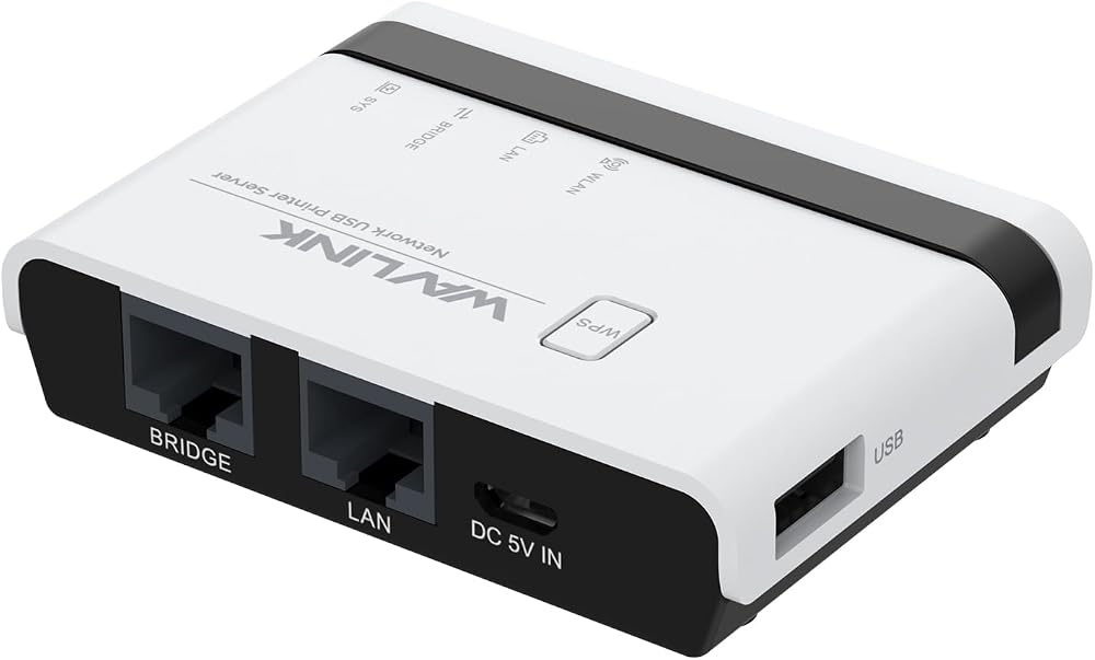 WAVLINK USB WiFi Wireless Print Server 10/100Mbps LAN Bridge 480Mbps USB2.0 Mac