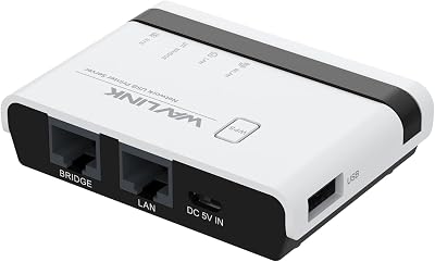 WAVLINK USB WiFi Wireless Print Server 10/100Mbps LAN Bridge 480Mbps USB2.0 Mac
