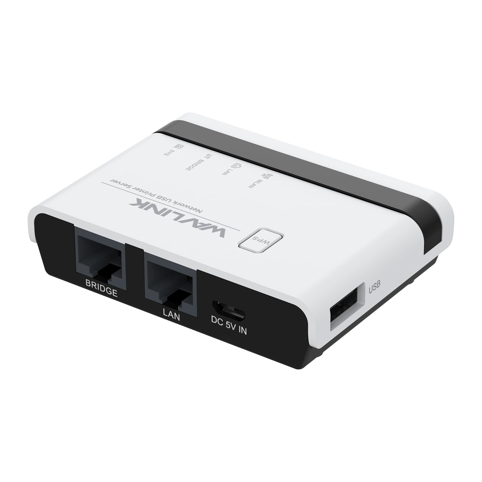 WAVLINK USB Wireless Print Server, WiFi Print Server with 10/100Mbps LAN/Bridge, 480Mbps USB2.0, Support Wireless/Wired/Standalone Modes, Compatible with Mac/Windows and All RAW-Supported Printers