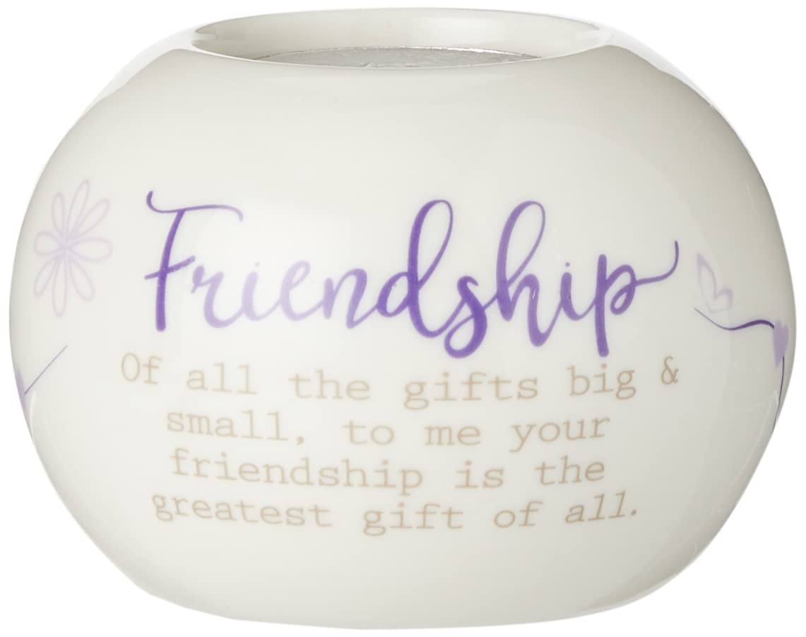 Said with sentiment Ceramic Tealight Candle Holder - Friendship,One size