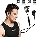 KONCEN Bluetooth Headphones Wireless Running Earphones Noise Cancelling Sweatproof Headset with microphone 8 Hours Playtime for iPhone 7/Plus 6S Samsung Galaxy S7 Edge and Android Phones (Gray Black)
