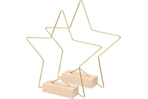 Gadpiparty 2sets Five Pointed Star Decoration Metal Star Hoop Centerpiece for Wedding Party Table Decorations