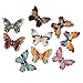 HOUSWEETY 100PCs Wooden Buttons Butterfly Shape Mixed Color 2-Hole Sewing Scrapbook DIY