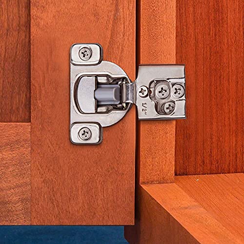 10 Pack 1/2" Overlay Soft Close Hinge, 3D Adjustment 105 Degree