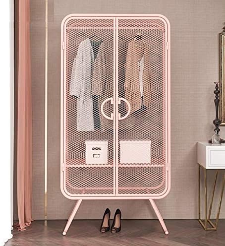 Wszjj Metal Wire Mesh Armoire 190cm High Clothpress 128cm Width Double Door Wardrobe Color Pink Furniture Decor Amazon Com Wszjj Metal Wire Mesh Armoire 190cm High Clothpress 128cm Width Double Door Wardrobe Color Pink Furniture Decor Amazon Com