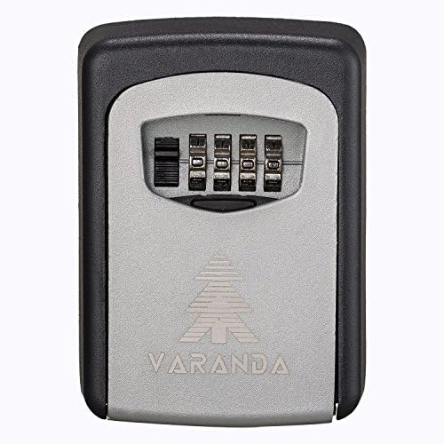 Key Lock Box Wall-mounted, Security Colorful Combination Key Safe Box, Waterproof Key Lock Box for Indoors or Outdoors (Grey)