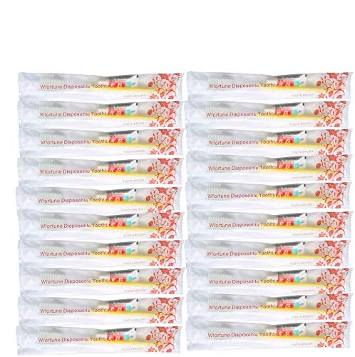Disposable Toothbrush,disposable Toothbrush Set,100 Pieces Disposable Toothpaste Toothbrush Individually Packaged for Hotel Bathroom Equipment, Travel Camping Wash Belt, Clean and Easy to Use (100pcs)