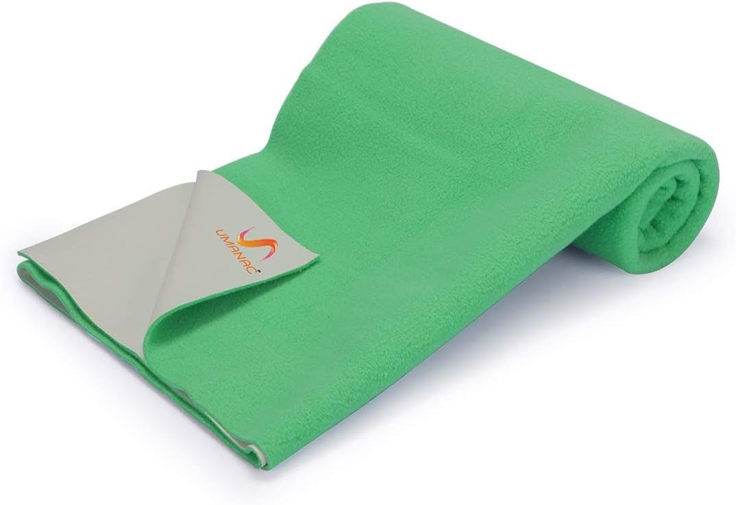 Umanac Baby Waterproof Crib Sheet, Bed Pad, Bed Wetting Underpads, Washable, Reusable Baby Bed Mattress Protector for Toddler, Children and Adults Green, Small (70cm x 50cm): Kitchen & Dining