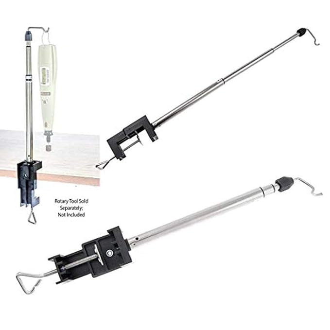 DIY Crafts 27 - Inch Telescoping Rotary Tool Holder with Table Clamp Rotary Drill Versatile Support Stand for DIY Crafts Works