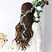 Unicra Bride Long Wedding Hair Vines Crystal Bridal Headpieces Wedding Hair Pieces Accessories for Women and Girls (Silver)