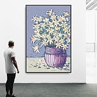 Framed Canvas Wall Art Flowers Canvas Prints Home Artwork Decoration for Living Room,Bedroom - 16x24 inches