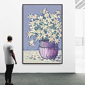 Framed Canvas Wall Art Flowers Canvas Prints Home Artwork Decoration for Living Room,Bedroom - 16x24 inches