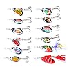 DrFish-Assortted-5-Lure-Boxes-Loaded-60-Bass-Fishing-Baits-Spinners-Rooster-Tail-Trout-Spoons-Soft-Plastic-Shads-Crankbaits-Minnow-Popper-Lures-Variety-Kit