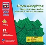 Brictek Base Plates Multi Sizes Green- 17 pcs