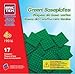 Brictek Base Plates Multi Sizes Green- 17 pcs