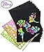 Rainbow Scratch Paper, Mega Value 20 Sheet Rainbow Art Scratch Boards.(2 Stylus and 2 rulers)