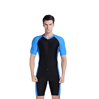LOPILY Herren Wetsuit Neoprenanzug Schwimmen Surfen Tauchen Sport Badeanzug Surfbekleidung Einteiler Bademode UV Schutz Sonne