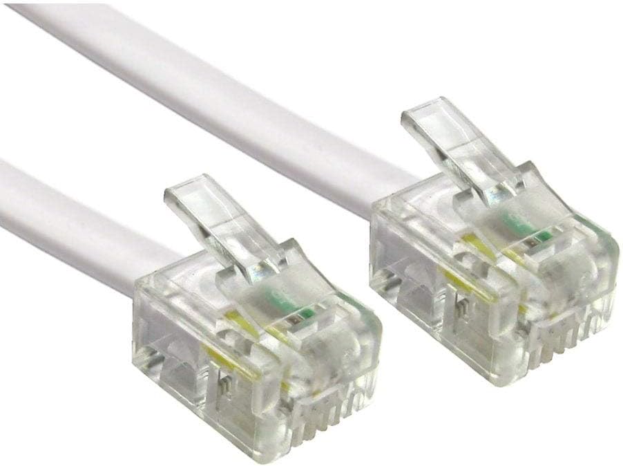 Alida Systems 15m ADSL Cable White Gold Plated High Speed Internet Broadband