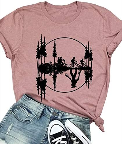 AEURPLT Womens Upside Down Graphic t Shirt Novelty Cute Summer Short Sleeve Tops Shirts