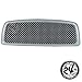 EAG Replacement Mesh Front Hood Grille Chrome ABS Upper Grill Fit for 99-04 F250/F350/F450 Super Duty