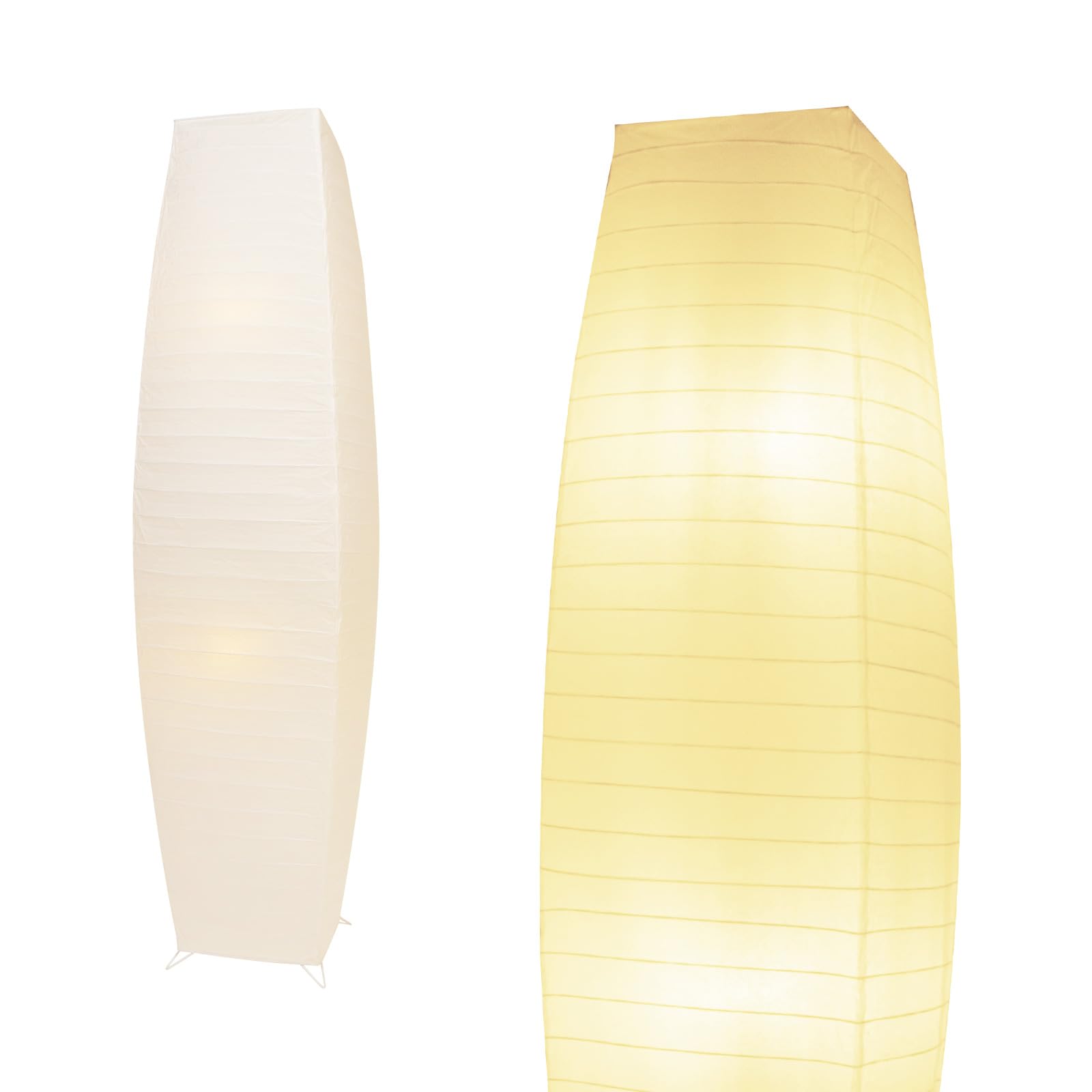 Photo 1 of **MISSING LAMP BASE** lianheng Paper Floor Lamp, Japanese Lamp with Rice Paper Lantern Shade, Minimalist Style Corner Floor Lamp for Bedroom, Office& Living Room (No Bulb)