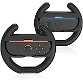 PURBHE Switch Steering Wheel for Nintendo Switch 2 JoyCon, Racing Wheel Accessories for Nintendo 2 Mario Kart World and 8 Deluxe - 2 JoyCon2 Wheels for Nintendo 2025 Switch2