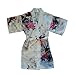 Awind Girls' Satin Kimono Wrap Robe Flower For Spa Party Christmas