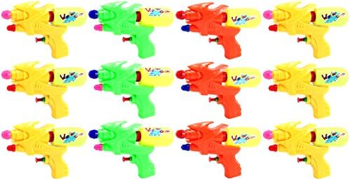 Set of 12 Mini Blaster 6.5" Single Nozzle Water Gun, Super Blaster Soaker (Colors May Vary)