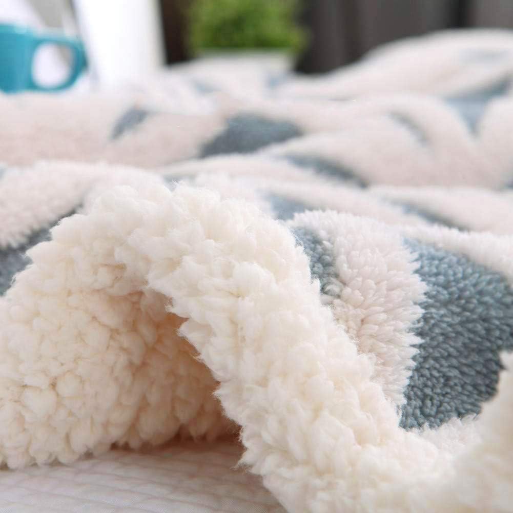 LOMAO Sherpa Fleece Blanket Fuzzy Soft Bed Blanket Dual Sided Throw Blanket fit Couch Sofa (Light Blue,51x63 inch): Home & Kitchen