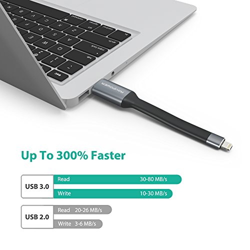 iPhone iPad Flash Drive 64GB USB 3.0 with Charging Support, RAVPower