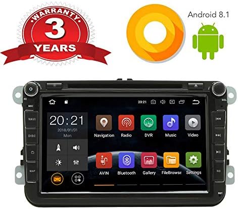Android 8.1 Car Stereo Radio screen Bluetooth for VW Golf Skoda Passat Seat 1024*600 Car CD DVD Player Support Parking Sensor DAB+ Subwoofer Mirror Link WIFI AV OUT SWC Cam-In