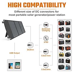 Baldr 60W Portable Solar Panel, Foldable Charger