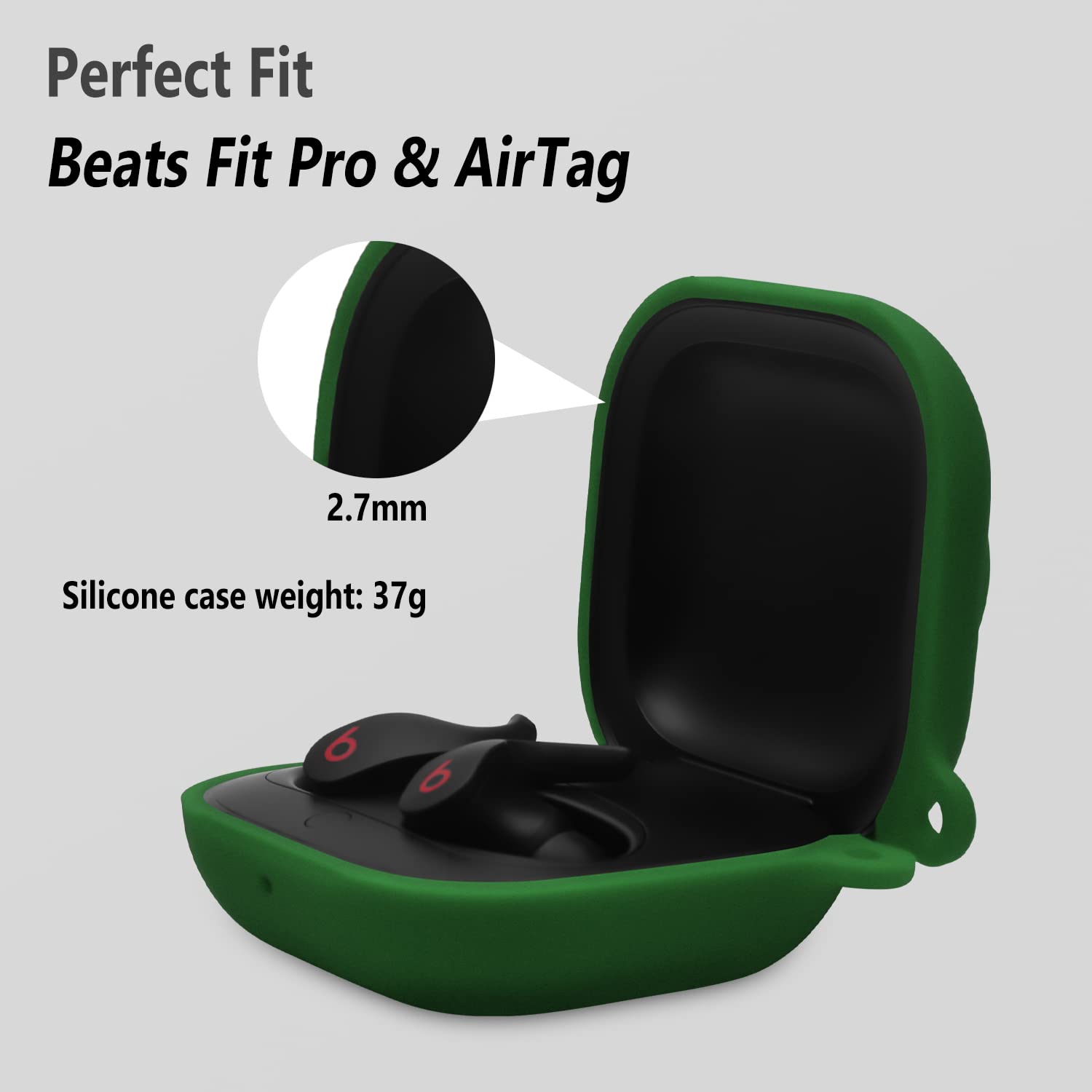 Geiomoo 2 in 1 Silicone Case Compatible with Beats