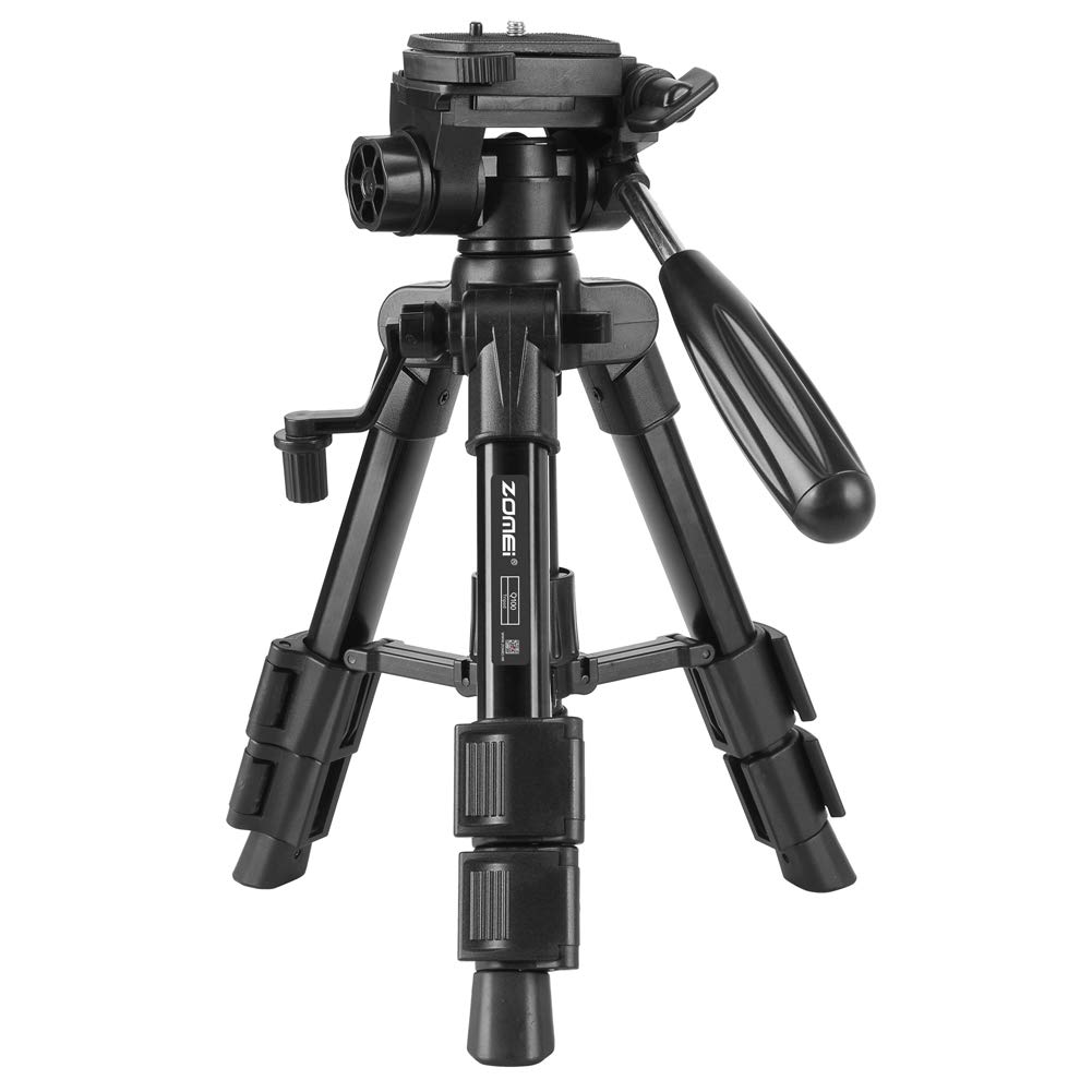 Tairoad T-111 Tabletop Tripod 12.5inch Lightweight Aluminum Mini Travel Tripod with 360° Rotating Pan Head for Tablet Camera Canon EOS Sony Nikon Samsung Fuji