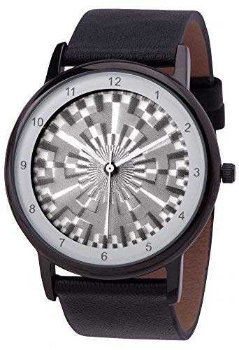Avantgardia lenko Unisex stainless steel watch IP-black, strap:black genuine leather