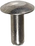 (100) 3/16 Brazier Head Solid Aluminum Rivet 1/2