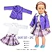Sakiyr American Girl Doll Clothes Accessories Set - 6 Pack Complete Outfits Include Stewardess, Doctor, Soccer, Taekwondo, School Uniforms for 18