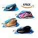 Shoe Bags for Travel - Shoe Storage Bags with Zippers - Waterproof - for Women & Men - Blue - 4 Pack by The Journey Bird